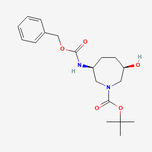 tert-butyl (3S,6R)-3-{[(benzyloxy)carbonyl]amino}-6-hydroxyazepane-1-carboxylate