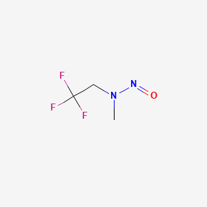 molecular formula C3H5F3N2O B15359448 Ethylamine, N-methyl-N-nitroso-2,2,2-trifluoro- CAS No. 819-35-2