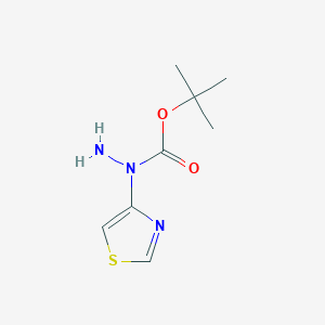 molecular formula C8H13N3O2S B15359461 Tert-butyl N-amino-N-thiazol-4-YL-carbamate 