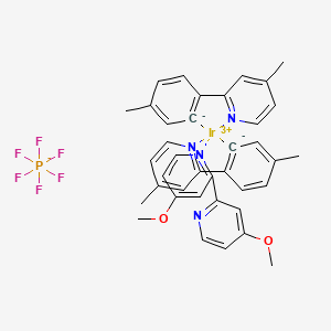 molecular formula C38H36F6IrN4O2P B15359482 iridium(3+);4-methoxy-2-(4-methoxypyridin-2-yl)pyridine;4-methyl-2-(4-methylbenzene-6-id-1-yl)pyridine;hexafluorophosphate 