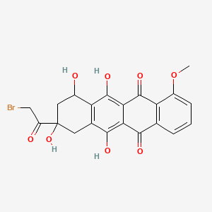 molecular formula C21H17BrO8 B15359540 9-(2-bromoacetyl)-6,7,9,11-tetrahydroxy-4-methoxy-8,10-dihydro-7H-tetracene-5,12-dione 