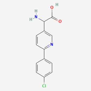 2-Amino-2-[6-(4-chlorophenyl)-3-pyridyl]acetic acid