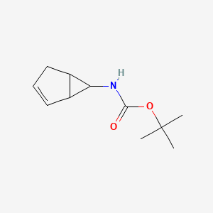 molecular formula C11H17NO2 B15359583 tert-butyl N-(6-bicyclo[3.1.0]hex-2-enyl)carbamate 