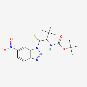 tert-butyl N-[3,3-dimethyl-1-(6-nitrobenzotriazol-1-yl)-1-sulfanylidenebutan-2-yl]carbamate