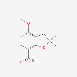 4-methoxy-2,2-dimethyl-3H-1-benzofuran-7-carbaldehyde