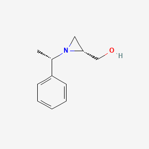 molecular formula C11H15NO B15359671 2-Aziridinemethanol, 1-[(1S)-1-phenylethyl]-, (2R)- CAS No. 245362-53-2