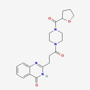 2-[3-oxo-3-[4-(oxolane-2-carbonyl)piperazin-1-yl]propyl]-3H-quinazolin-4-one