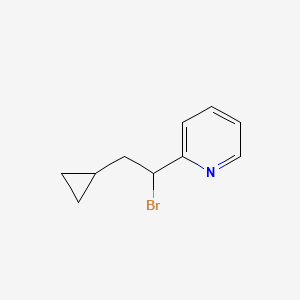 molecular formula C10H12BrN B15359698 2-(1-Bromo-2-cyclopropylethyl)pyridine 