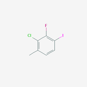 molecular formula C7H5ClFI B15359720 Benzene, 2-chloro-3-fluoro-4-iodo-1-methyl- CAS No. 909122-24-3