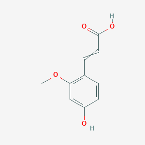 molecular formula C10H10O4 B15359733 4-Hydroxy-2-methoxy-cinnamic acid 