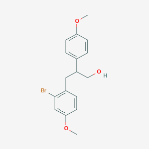 3-(2-Bromo-4-methoxyphenyl)-2-(4-methoxyphenyl)propan-1-ol