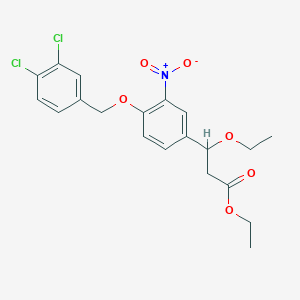 Ethyl 3-[4-[(3,4-dichlorophenyl)methoxy]-3-nitrophenyl]-3-ethoxypropanoate