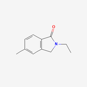 molecular formula C11H13NO B15359759 2-ethyl-5-methyl-3H-isoindol-1-one 