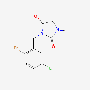 3-[(2-Bromo-5-chlorophenyl)methyl]-1-methylimidazolidine-2,4-dione