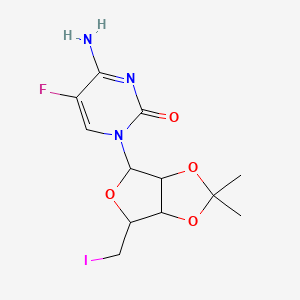 4-Amino-5-fluoro-1-[6-(iodomethyl)-2,2-dimethyl-3a,4,6,6a-tetrahydrofuro[3,4-d][1,3]dioxol-4-yl]pyrimidin-2-one