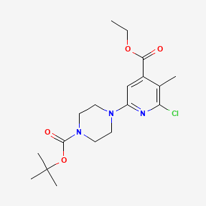 4-(6-Chloro-4-ethoxycarbonyl-5-methylpyridin-2-yl)piperazine-1-carboxylic acid tert-butyl ester