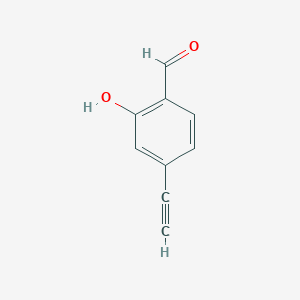 molecular formula C9H6O2 B15359828 4-Ethynyl-2-hydroxybenzaldehyde 