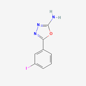 molecular formula C8H6IN3O B15359844 5-(3-Iodophenyl)-1,3,4-oxadiazol-2-amine 