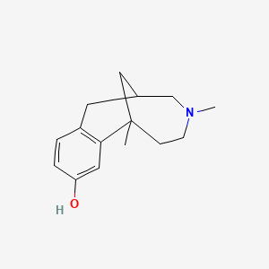 molecular formula C15H21NO B15359873 1,4-Dimethyl-2,3,4,5,6,7-hexahydro-1h-1,6-methano-4-benzazonin-10-ol 