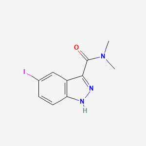 molecular formula C10H10IN3O B15359910 5-iodo-N,N-dimethyl-1H-indazole-3-carboxamide 