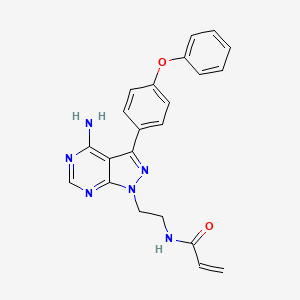 N-[2-[4-amino-3-(4-phenoxyphenyl)pyrazolo[3,4-d]pyrimidin-1-yl]ethyl]prop-2-enamide