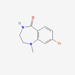 molecular formula C10H11BrN2O B15359944 8-Bromo-1-methyl-3,4-dihydro-2H-1,4-benzodiazepin-5-one 