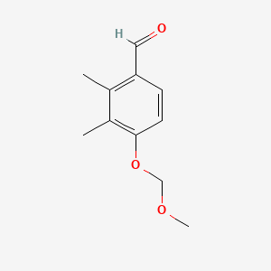 molecular formula C11H14O3 B15359949 4-(Methoxymethoxy)-2,3-dimethylbenzaldehyde 