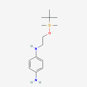 molecular formula C14H26N2OSi B15359964 n-(2-{[Tert-butyl(dimethyl)silyl]oxy}ethyl)phenylene-1,4-diamine 