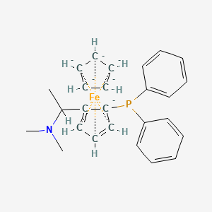 cyclopentane;1-(5-diphenylphosphanylcyclopenta-1,3-dien-1-yl)-N,N-dimethylethanamine;iron