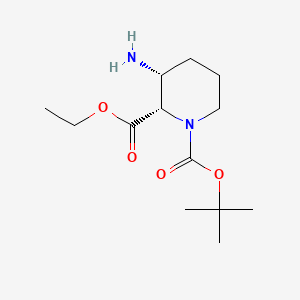 molecular formula C13H24N2O4 B15360005 1-(Tert-butyl) 2-ethyl (2S,3R)-3-aminopiperidine-1,2-dicarboxylate 