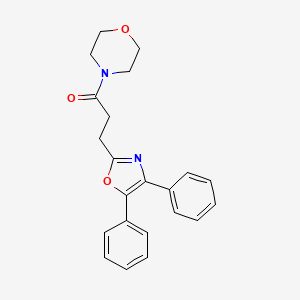 molecular formula C22H22N2O3 B15360035 3-(4,5-Diphenyl-1,3-oxazol-2-yl)-1-morpholin-4-ylpropan-1-one 