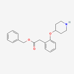 molecular formula C20H23NO3 B15360037 Benzyl 2-(2-piperidin-4-yloxyphenyl)acetate 