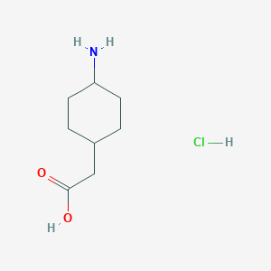 molecular formula C8H16ClNO2 B153601 反式 2-(4-氨基环己基)乙酸盐酸盐 CAS No. 76325-96-7