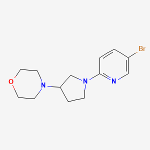 molecular formula C13H18BrN3O B15360100 4-[1-(5-Bromo-2-pyridinyl)-3-pyrrolidinyl]morpholine 