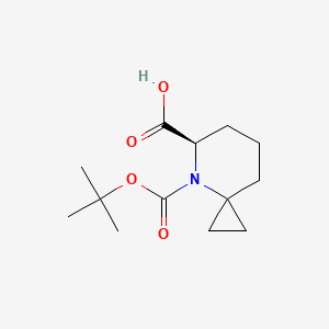 molecular formula C13H21NO4 B15360122 (R)-4-Boc-4-azaspiro[2.5]octane-5-carboxylic acid 