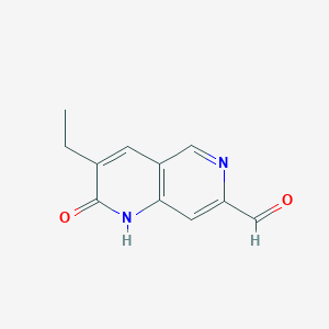 3-ethyl-2-oxo-1H-1,6-naphthyridine-7-carbaldehyde