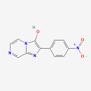 molecular formula C12H8N4O3 B15360176 2-(4-Nitrophenyl)imidazo[1,2-a]pyrazin-3-ol 