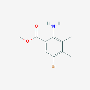 molecular formula C10H12BrNO2 B15360186 Methyl 2-amino-5-bromo-3,4-dimethylbenzoate 