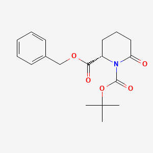 molecular formula C18H23NO5 B15360241 2-Benzyl 1-(tert-butyl) (S)-6-oxopiperidine-1,2-dicarboxylate 