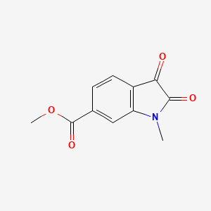 molecular formula C11H9NO4 B15360272 Methyl 1-methyl-2,3-dioxoindoline-6-carboxylate 