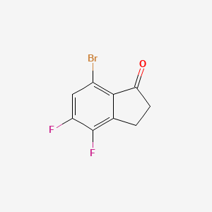 molecular formula C9H5BrF2O B15360301 7-Bromo-4,5-difluoro-2,3-dihydro-1H-inden-1-one 