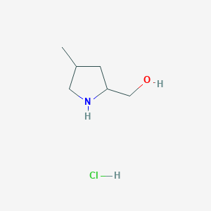 molecular formula C6H14ClNO B15360323 (4-Methylpyrrolidin-2-yl)methanol;hydrochloride 