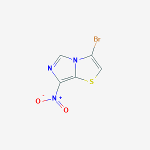 molecular formula C5H2BrN3O2S B15360402 3-Bromo-7-nitroimidazo[5,1-b]thiazole CAS No. 1279721-69-5