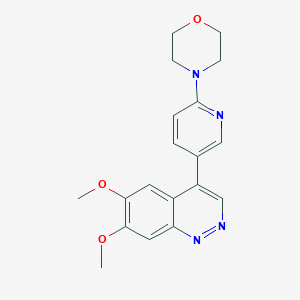 molecular formula C19H20N4O3 B15360426 4-[5-(6,7-Dimethoxycinnolin-4-yl)pyridin-2-yl]morpholine 