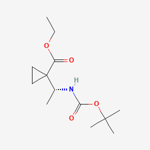 Ethyl 1-[(1R)-1-(tert-butoxycarbonylamino)ethyl]cyclopropanecarboxylate