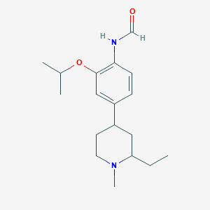 N-[4-(2-ethyl-1-methylpiperidin-4-yl)-2-propan-2-yloxyphenyl]formamide