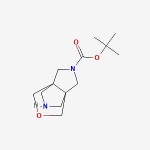 molecular formula C13H22N2O3 B15360498 tert-Butyl dihydro-1H,4H-3a,6a-(methanooxymethano)pyrrolo[3,4-c]pyrrole-2(3H)-carboxylate 