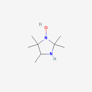 molecular formula C8H18N2O B15360520 2,2,4,5,5-Pentamethylimidazolidin-1-ol CAS No. 39753-74-7