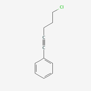 molecular formula C11H11Cl B15360591 Benzene, (5-chloro-1-pentynyl)- CAS No. 24463-87-4