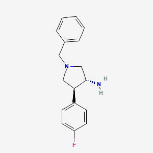 molecular formula C17H19FN2 B15360664 (3R,4S)-1-benzyl-4-(4-fluorophenyl)pyrrolidin-3-amine 